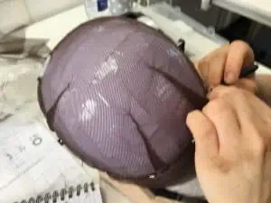 full lace foundation, pleats in the Swiss lace, wig making, wig making class