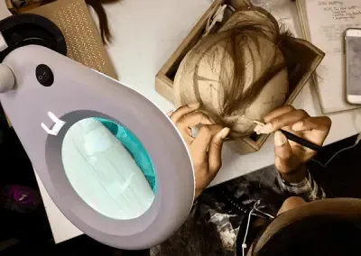 intensive course, wig making course, knotting directions for your wig